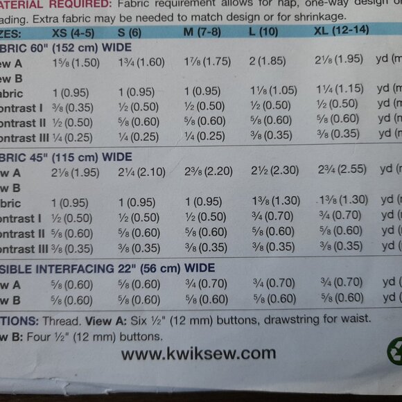 Girls Dress Sewing Pattern Dropped Waist Shirt Collar Size 4-14 Kwik Sew 3832 - Picture 8 of 9